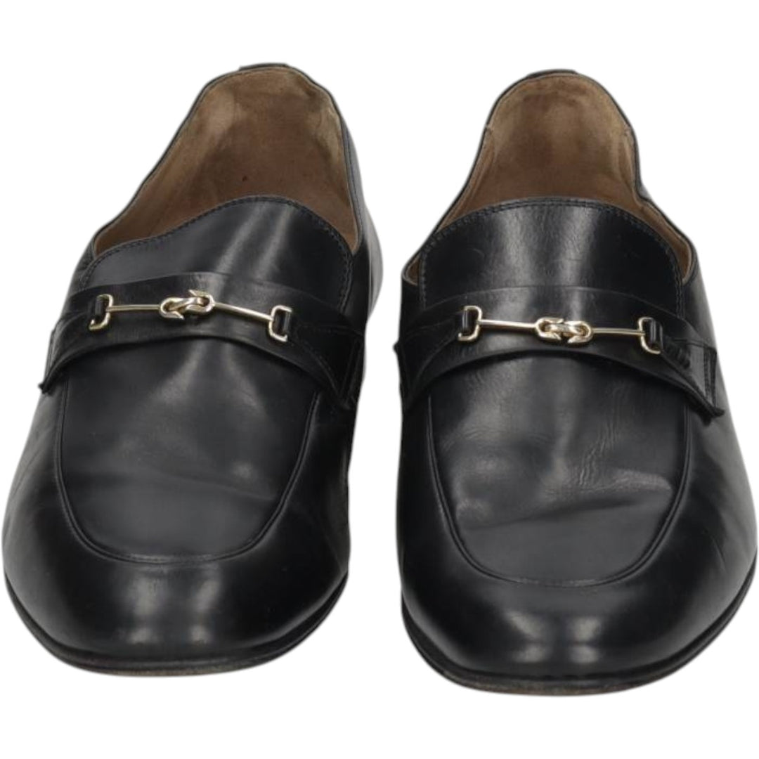 DIEGO BELLINI U-tip bit loafers, made in Italy, size 9 1/2M Men's 27.0cm genuine leather black type Vintage Second Hand