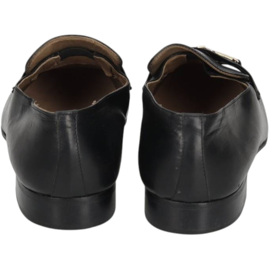 DIEGO BELLINI U-tip bit loafers, made in Italy, size 9 1/2M Men's 27.0cm genuine leather black type Vintage Second Hand