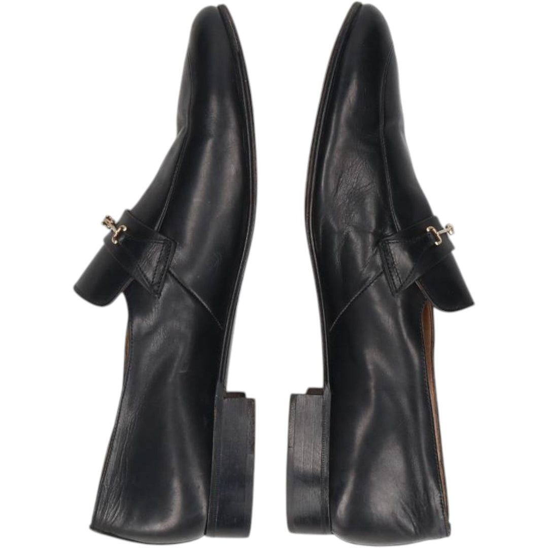 DIEGO BELLINI U-tip bit loafers, made in Italy, size 9 1/2M Men's 27.0cm genuine leather black type Vintage Second Hand