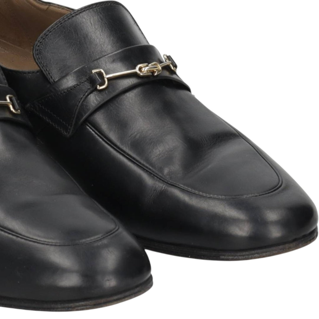 DIEGO BELLINI U-tip bit loafers, made in Italy, size 9 1/2M Men's 27.0cm genuine leather black type Vintage Second Hand