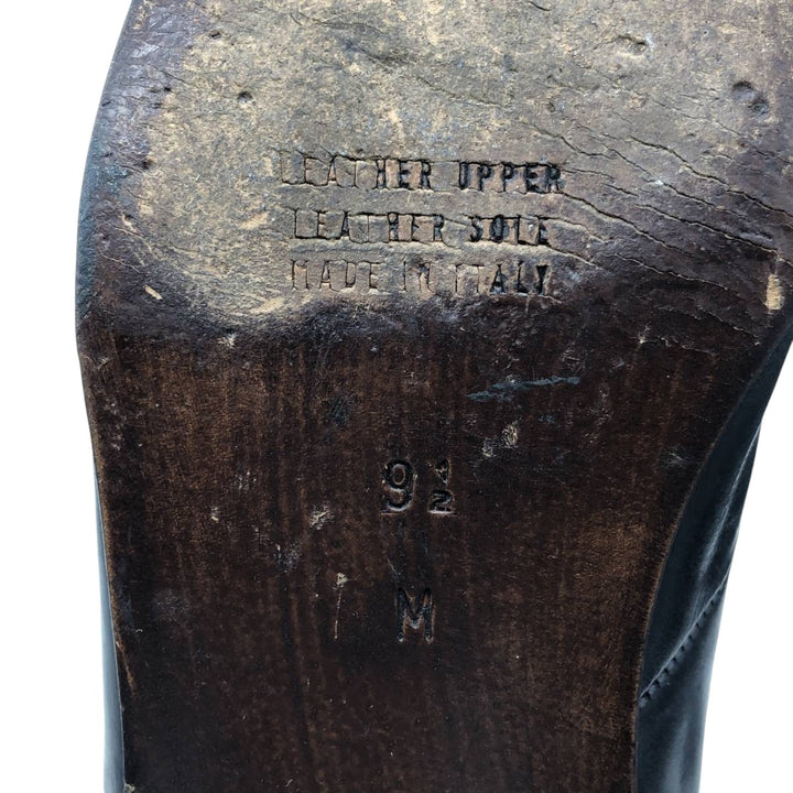 DIEGO BELLINI U-tip bit loafers, made in Italy, size 9 1/2M Men's 27.0cm genuine leather black type Vintage Second Hand