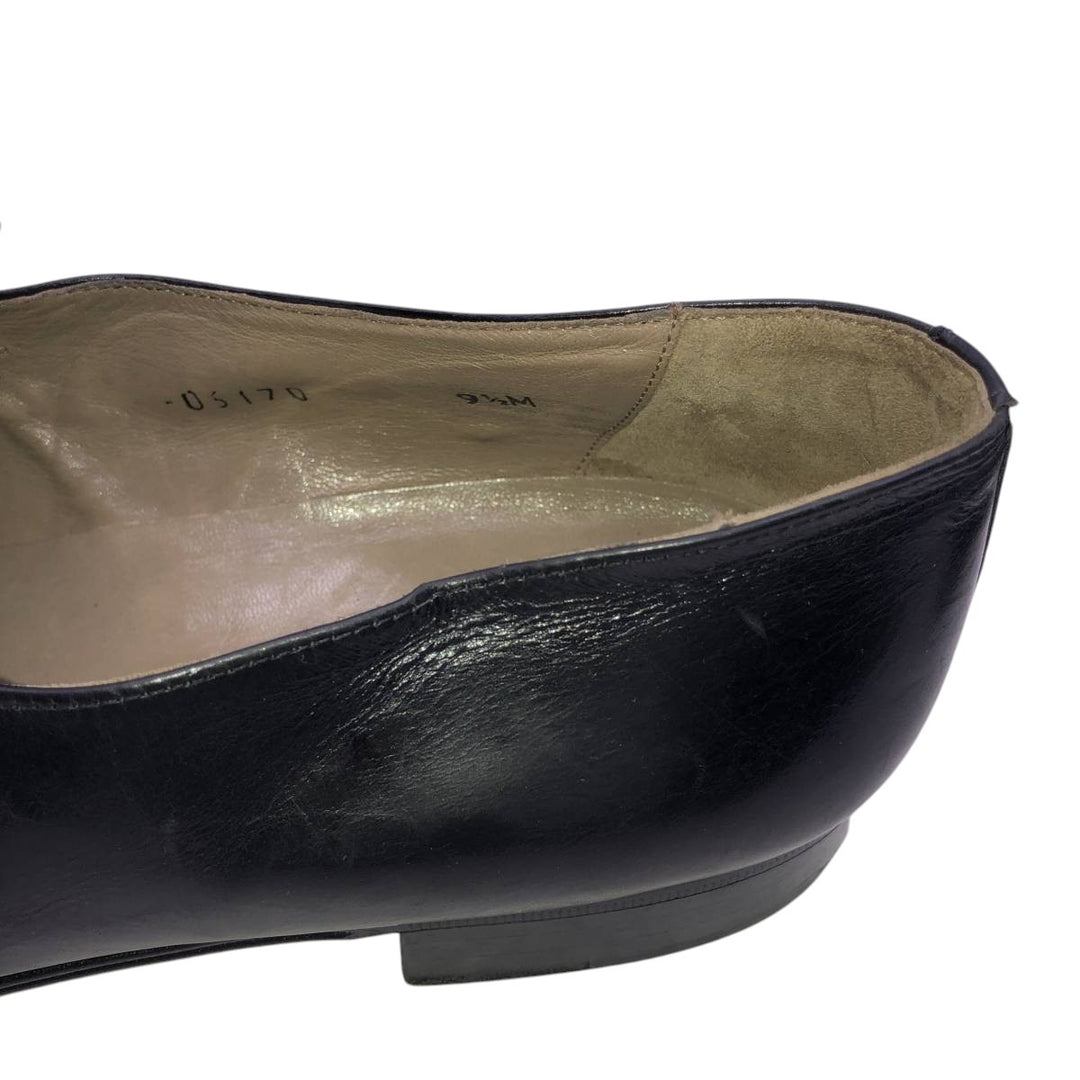 DIEGO BELLINI U-tip bit loafers, made in Italy, size 9 1/2M Men's 27.0cm genuine leather black type Vintage Second Hand