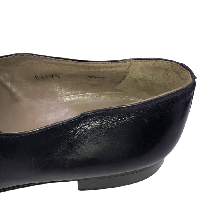DIEGO BELLINI U-tip bit loafers, made in Italy, size 9 1/2M Men's 27.0cm genuine leather black type Vintage Second Hand