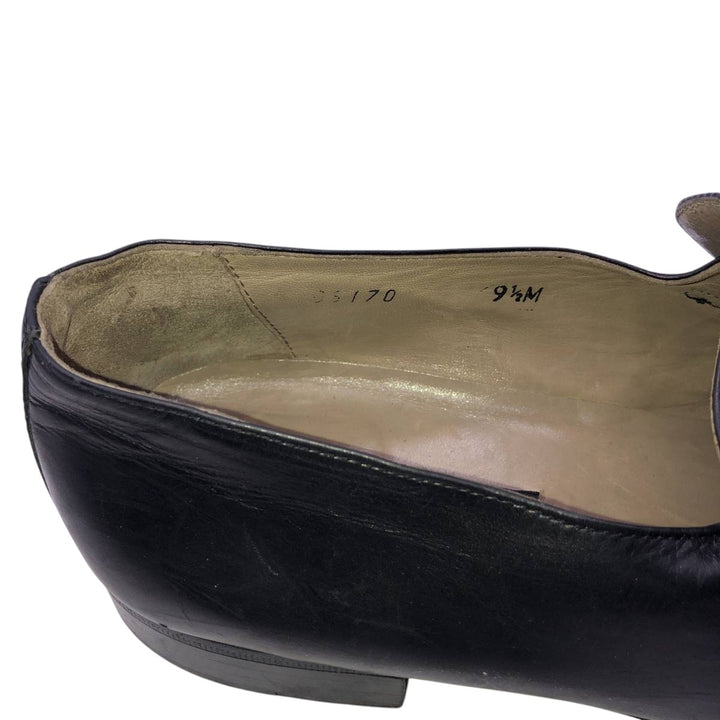 DIEGO BELLINI U-tip bit loafers, made in Italy, size 9 1/2M Men's 27.0cm genuine leather black type Vintage Second Hand