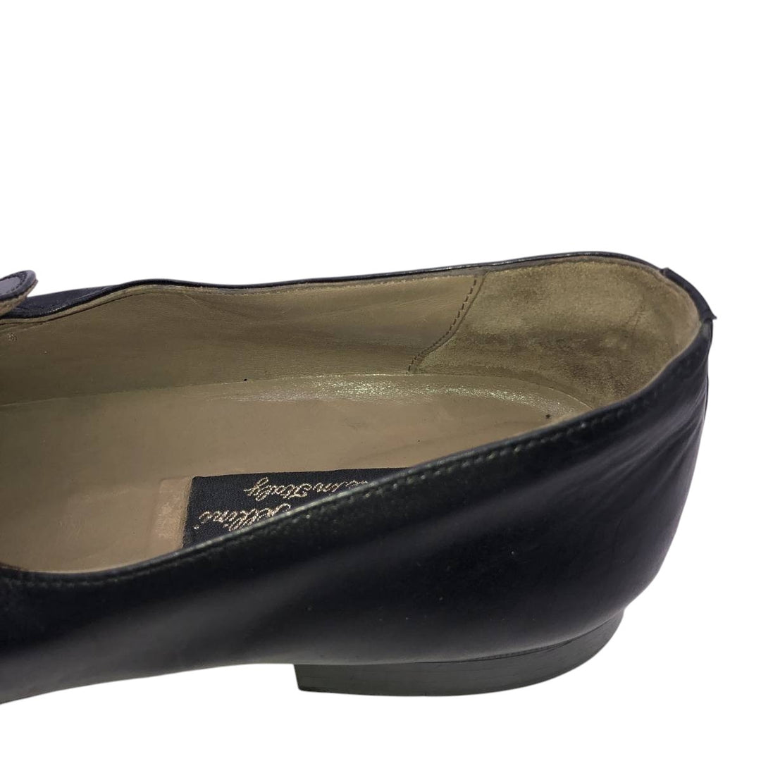 DIEGO BELLINI U-tip bit loafers, made in Italy, size 9 1/2M Men's 27.0cm genuine leather black type Vintage Second Hand