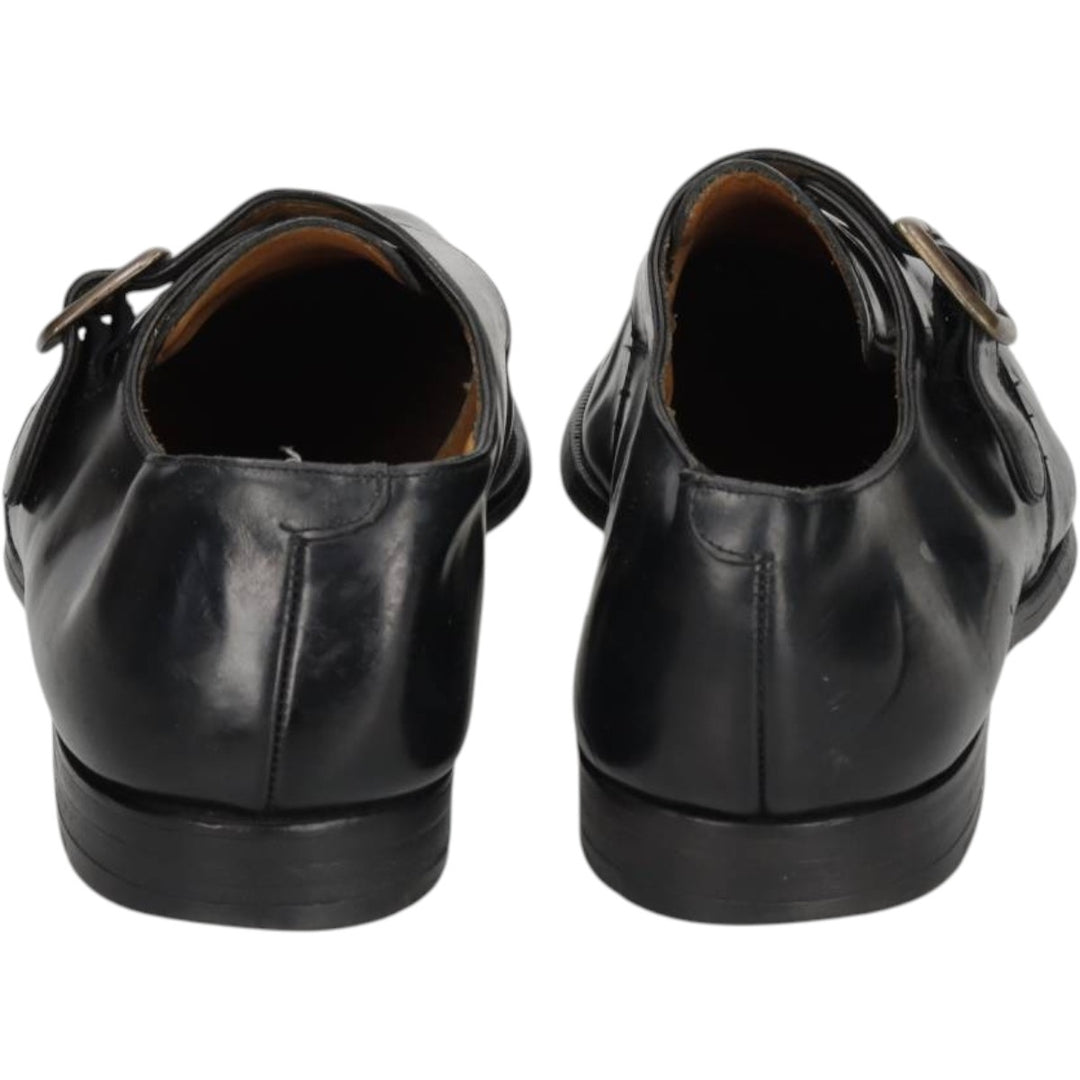 Grenson Footmaster Monk Strap Shoes, Made in England, Size 10 1/2F Men's 29.0cm unclear black type Vintage Second Hand
