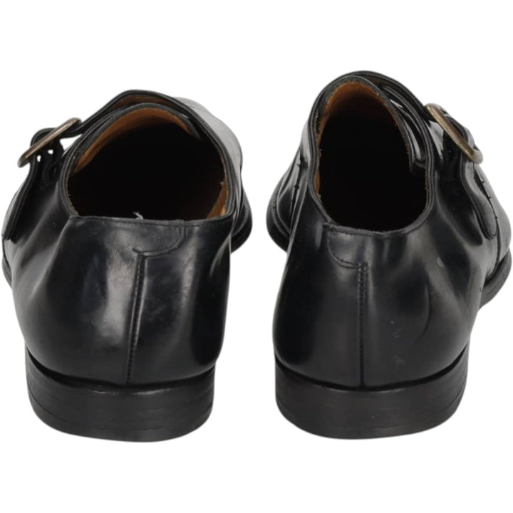 Grenson Footmaster Monk Strap Shoes, Made in England, Size 10 1/2F Men's 29.0cm unclear black type Vintage Second Hand