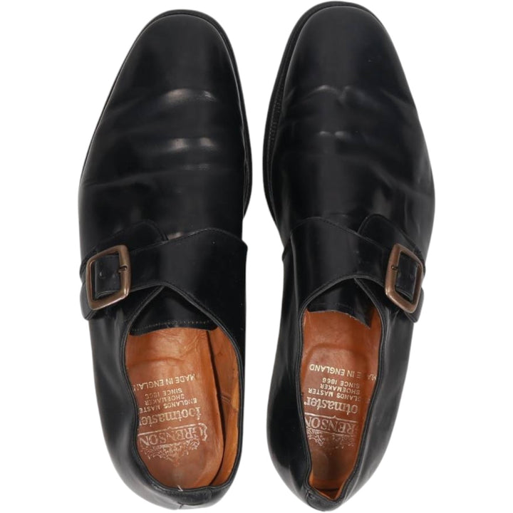 Grenson Footmaster Monk Strap Shoes, Made in England, Size 10 1/2F Men's 29.0cm unclear black type Vintage Second Hand
