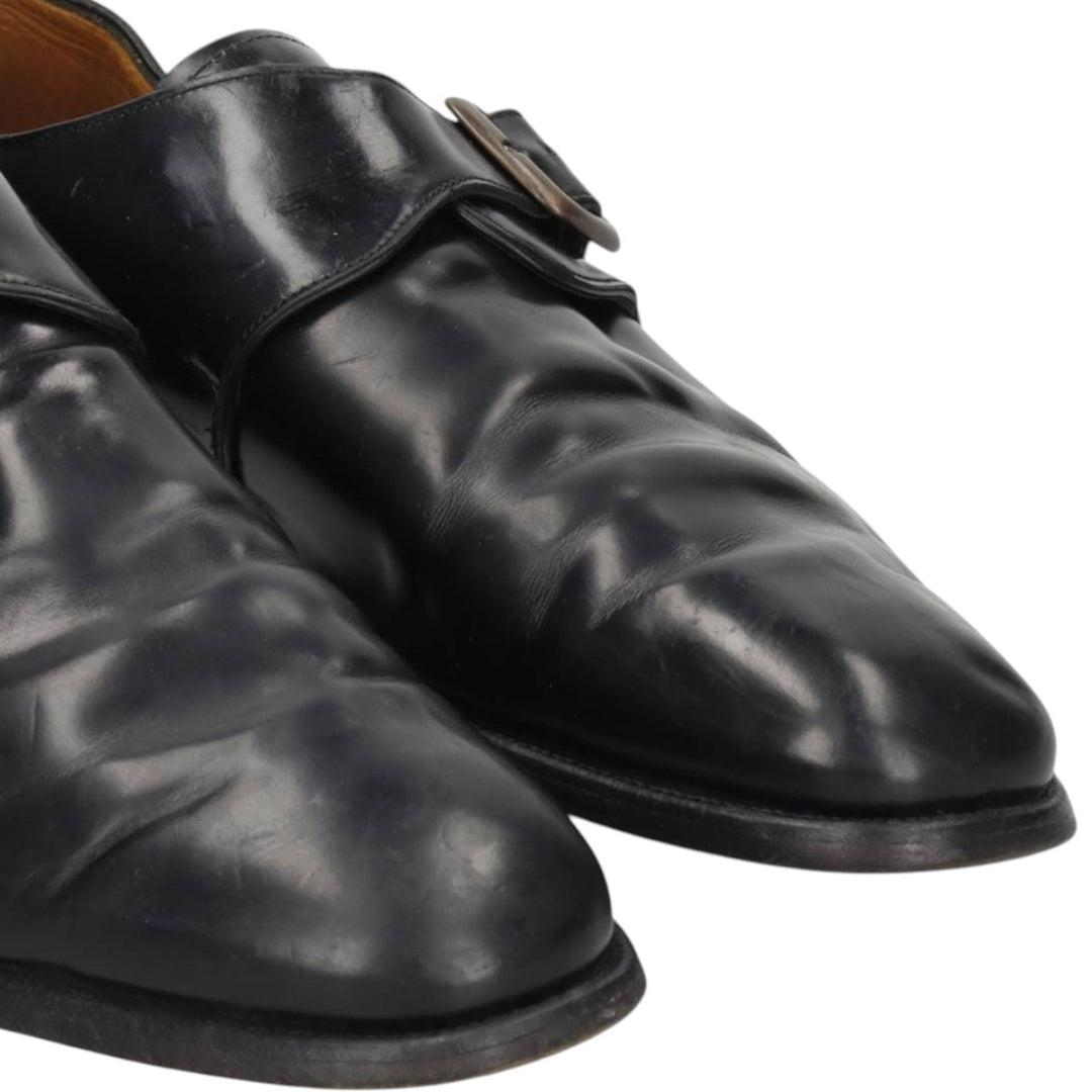 Grenson Footmaster Monk Strap Shoes, Made in England, Size 10 1/2F Men's 29.0cm unclear black type Vintage Second Hand