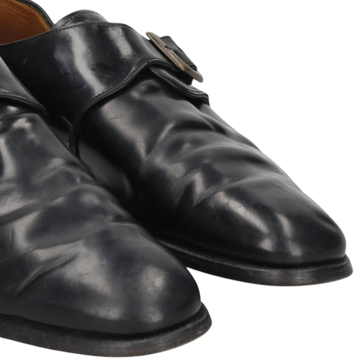 Grenson Footmaster Monk Strap Shoes, Made in England, Size 10 1/2F Men's 29.0cm unclear black type Vintage Second Hand