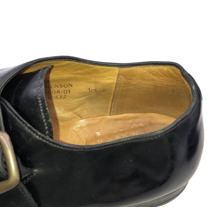Grenson Footmaster Monk Strap Shoes, Made in England, Size 10 1/2F Men's 29.0cm unclear black type Vintage Second Hand