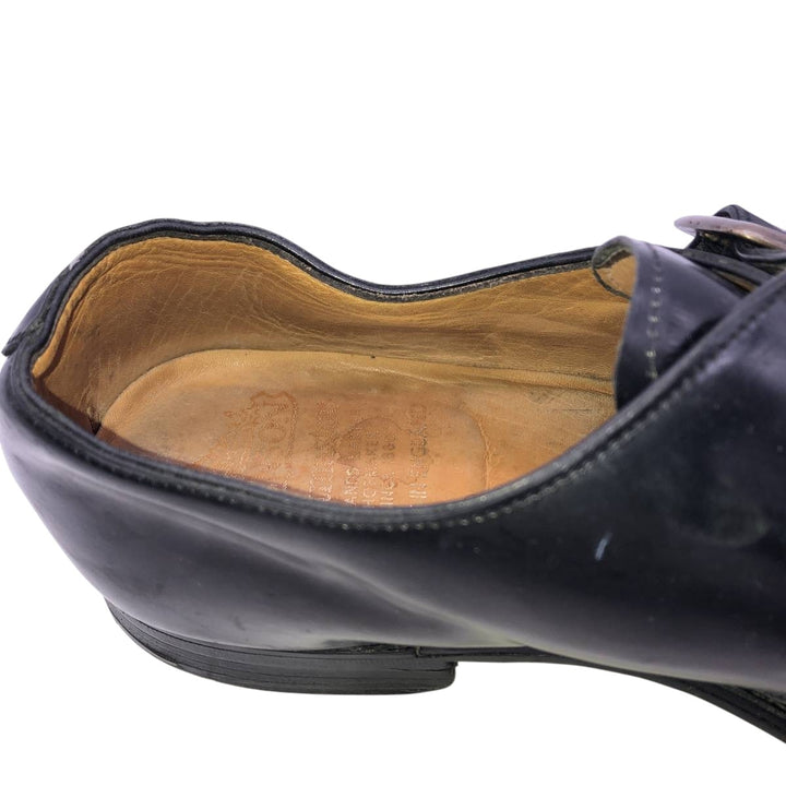 Grenson Footmaster Monk Strap Shoes, Made in England, Size 10 1/2F Men's 29.0cm unclear black type Vintage Second Hand
