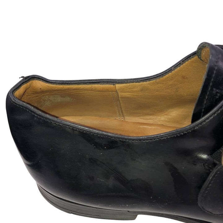 Grenson Footmaster Monk Strap Shoes, Made in England, Size 10 1/2F Men's 29.0cm unclear black type Vintage Second Hand