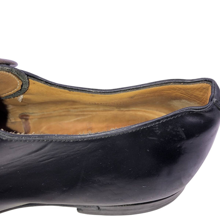 Grenson Footmaster Monk Strap Shoes, Made in England, Size 10 1/2F Men's 29.0cm unclear black type Vintage Second Hand