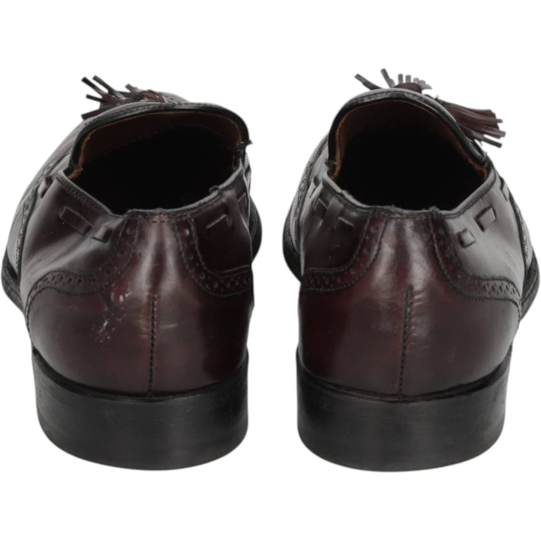 Bostonian FOOTSAVER Wingtip Full Brogue Tassel Loafers, Size 9 1/2 Men's 27.5cm unclear bordeaux Vintage Second Hand