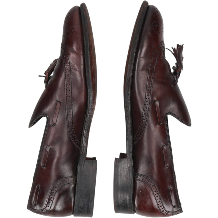 Bostonian FOOTSAVER Wingtip Full Brogue Tassel Loafers, Size 9 1/2 Men's 27.5cm unclear bordeaux Vintage Second Hand