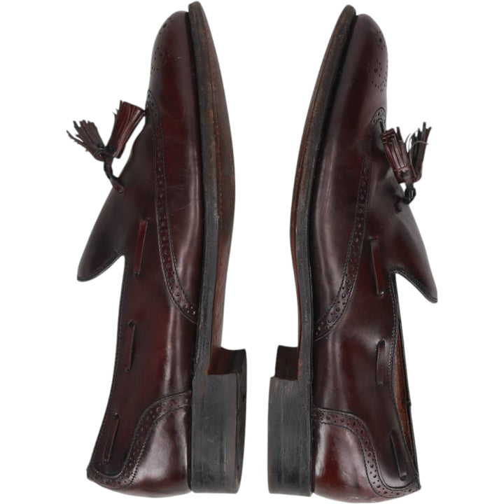 Bostonian FOOTSAVER Wingtip Full Brogue Tassel Loafers, Size 9 1/2 Men's 27.5cm unclear bordeaux Vintage Second Hand