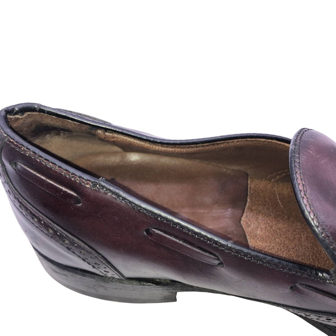 Bostonian FOOTSAVER Wingtip Full Brogue Tassel Loafers, Size 9 1/2 Men's 27.5cm unclear bordeaux Vintage Second Hand