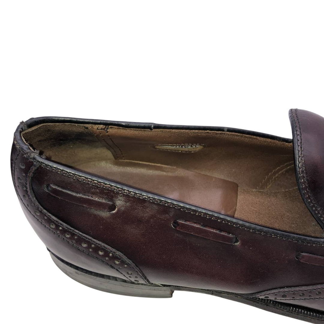 Bostonian FOOTSAVER Wingtip Full Brogue Tassel Loafers, Size 9 1/2 Men's 27.5cm unclear bordeaux Vintage Second Hand
