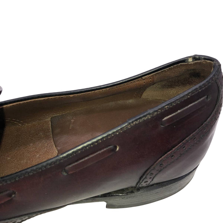 Bostonian FOOTSAVER Wingtip Full Brogue Tassel Loafers, Size 9 1/2 Men's 27.5cm unclear bordeaux Vintage Second Hand