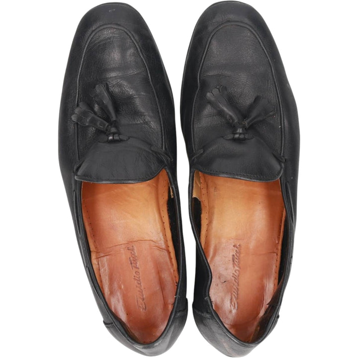 EMIDIO TUCCI Tassel Loafers, Size 42 Men's 26.0cm unclear black type Vintage Second Hand