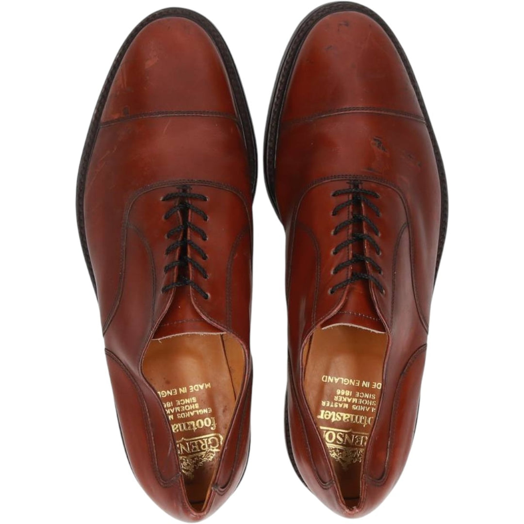 Grenson Footmaster Straight Tip Shoes, Made in England, Size 9 1/2EF Men's 28.0cm unclear brown type Vintage Second Hand