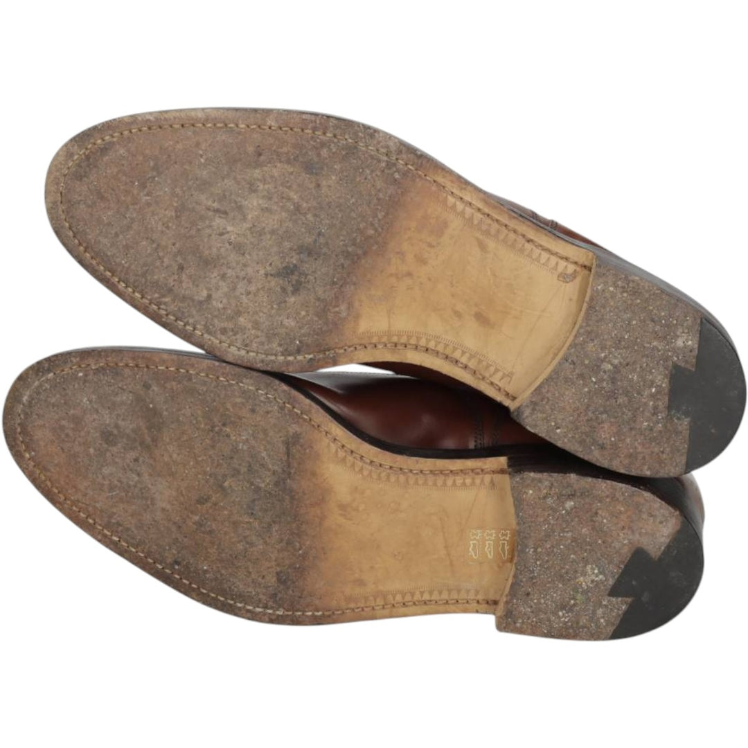 Grenson Footmaster Straight Tip Shoes, Made in England, Size 9 1/2EF Men's 28.0cm unclear brown type Vintage Second Hand