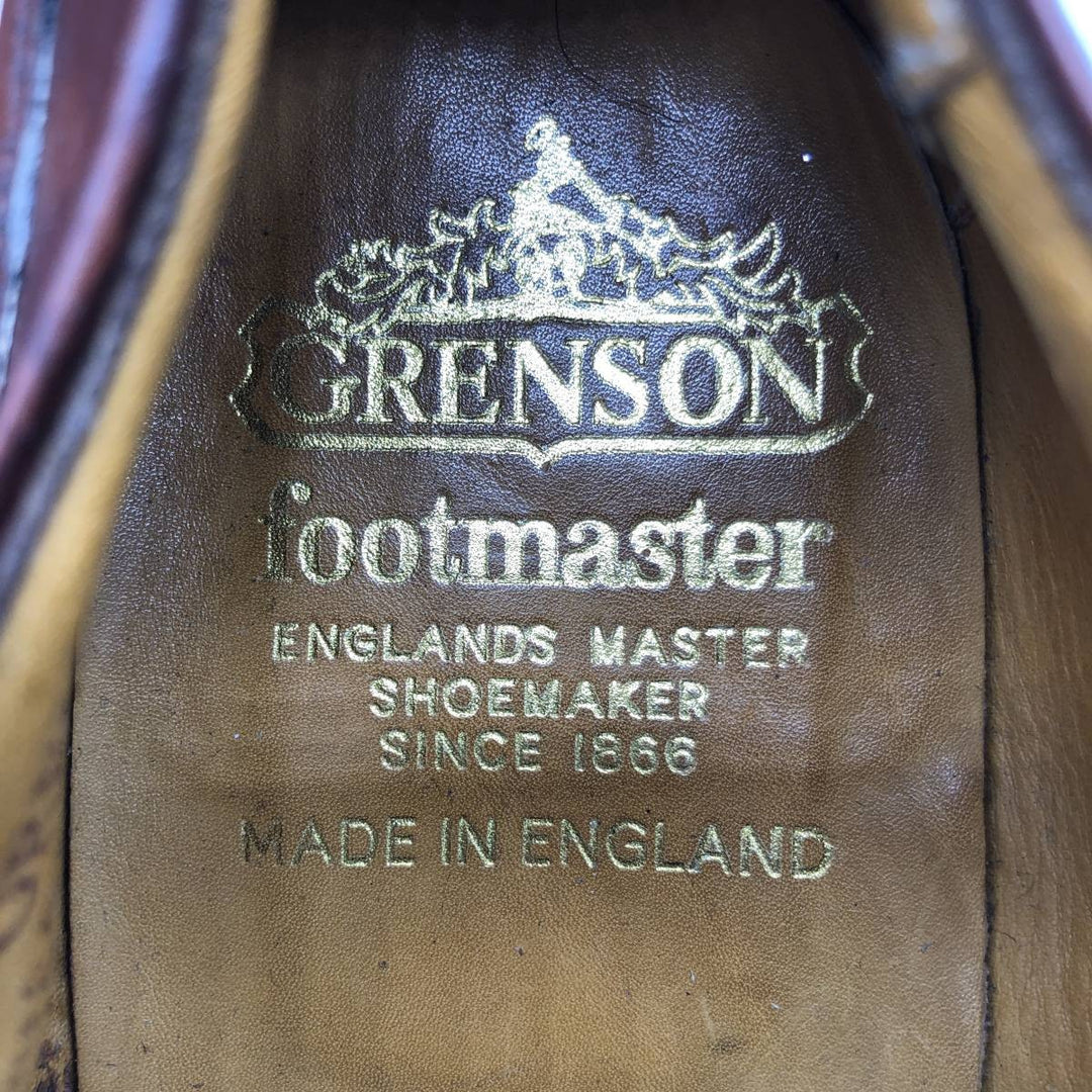 Grenson Footmaster Straight Tip Shoes, Made in England, Size 9 1/2EF Men's 28.0cm unclear brown type Vintage Second Hand