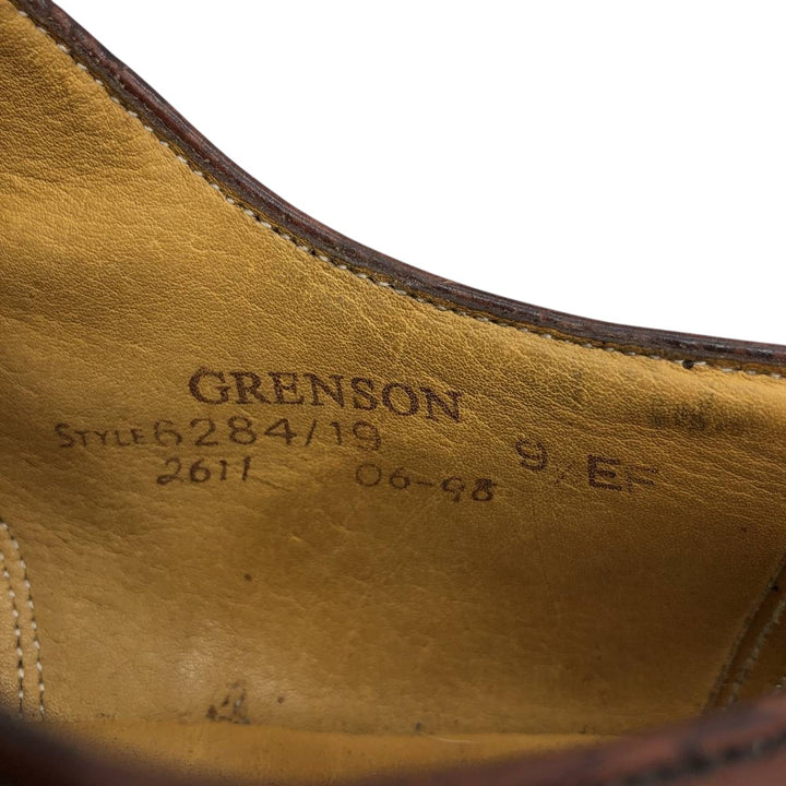 Grenson Footmaster Straight Tip Shoes, Made in England, Size 9 1/2EF Men's 28.0cm unclear brown type Vintage Second Hand