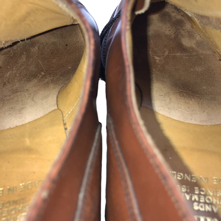 Grenson Footmaster Straight Tip Shoes, Made in England, Size 9 1/2EF Men's 28.0cm unclear brown type Vintage Second Hand