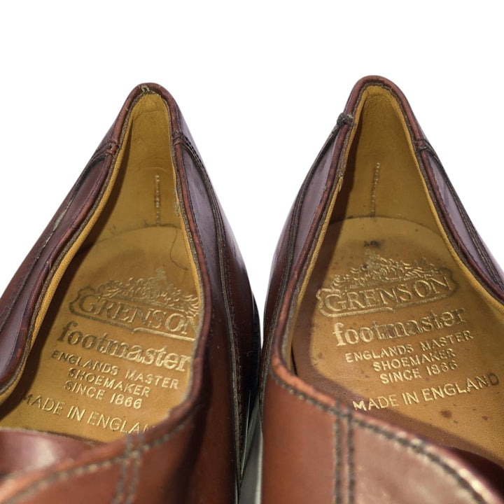 Grenson Footmaster Straight Tip Shoes, Made in England, Size 9 1/2EF Men's 28.0cm unclear brown type Vintage Second Hand