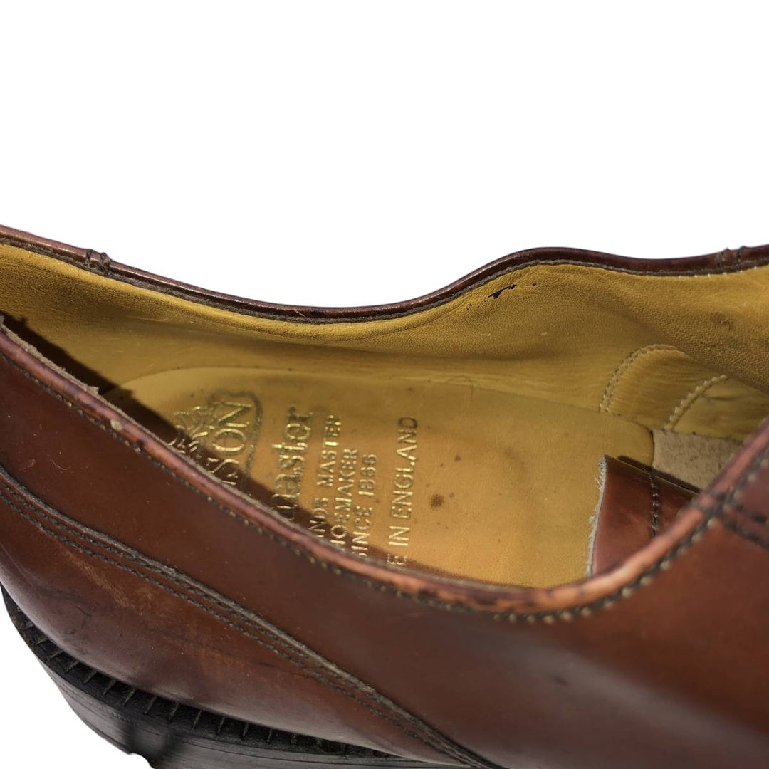 Grenson Footmaster Straight Tip Shoes, Made in England, Size 9 1/2EF Men's 28.0cm unclear brown type Vintage Second Hand