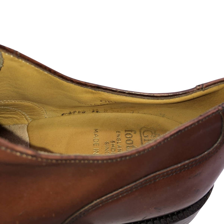 Grenson Footmaster Straight Tip Shoes, Made in England, Size 9 1/2EF Men's 28.0cm unclear brown type Vintage Second Hand