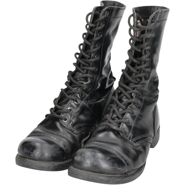 Corcoran Straight Tip Jump Boots, Military Boots, Made in USA, Size 8 1/2EE (Men's equivalent to 10.4"), Vintage /saa015276 Men's 26.5cm genuine leather black type Vintage Second Hand