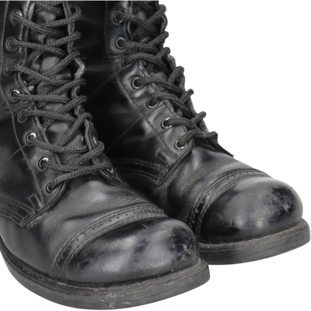 Corcoran Straight Tip Jump Boots, Military Boots, Made in USA, Size 8 1/2EE (Men's equivalent to 10.4"), Vintage /saa015276 Men's 26.5cm genuine leather black type Vintage Second Hand