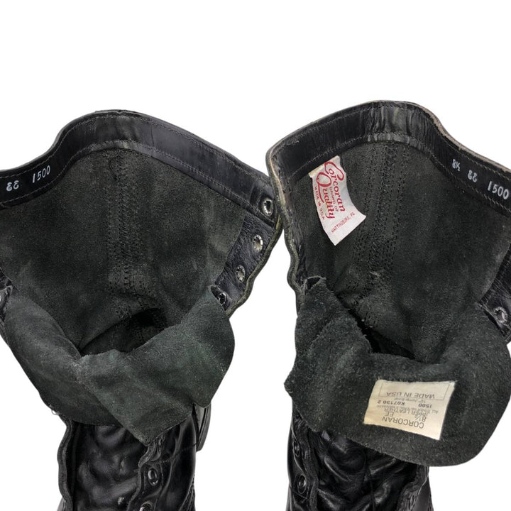 Corcoran Straight Tip Jump Boots, Military Boots, Made in USA, Size 8 1/2EE (Men's equivalent to 10.4"), Vintage /saa015276 Men's 26.5cm genuine leather black type Vintage Second Hand