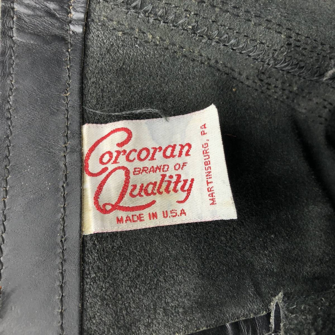 Corcoran Straight Tip Jump Boots, Military Boots, Made in USA, Size 8 1/2EE (Men's equivalent to 10.4"), Vintage /saa015276 Men's 26.5cm genuine leather black type Vintage Second Hand