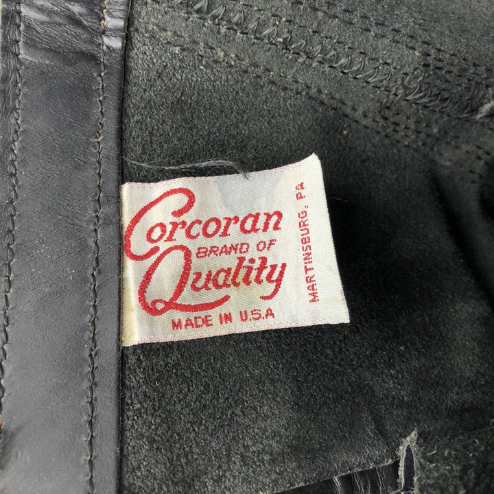 Corcoran Straight Tip Jump Boots, Military Boots, Made in USA, Size 8 1/2EE (Men's equivalent to 10.4"), Vintage /saa015276 Men's 26.5cm genuine leather black type Vintage Second Hand