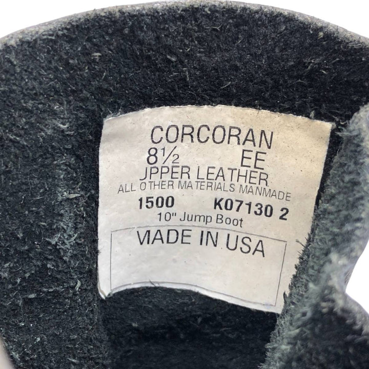 Corcoran Straight Tip Jump Boots, Military Boots, Made in USA, Size 8 1/2EE (Men's equivalent to 10.4"), Vintage /saa015276 Men's 26.5cm genuine leather black type Vintage Second Hand