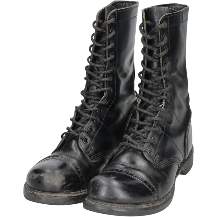 HH BRAND Straight Tip Lace-Up Boots, Made in USA, Size 10D (equivalent to men's 11"), Vintage /saa015277 Men's 28.0cm genuine leather black type Vintage Second Hand