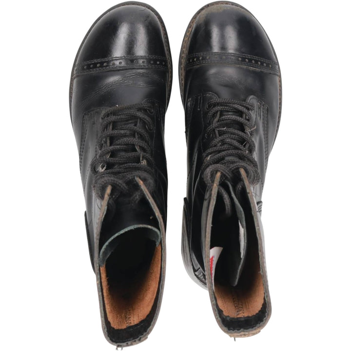 HH BRAND Straight Tip Lace-Up Boots, Made in USA, Size 10D (equivalent to men's 11"), Vintage /saa015277 Men's 28.0cm genuine leather black type Vintage Second Hand