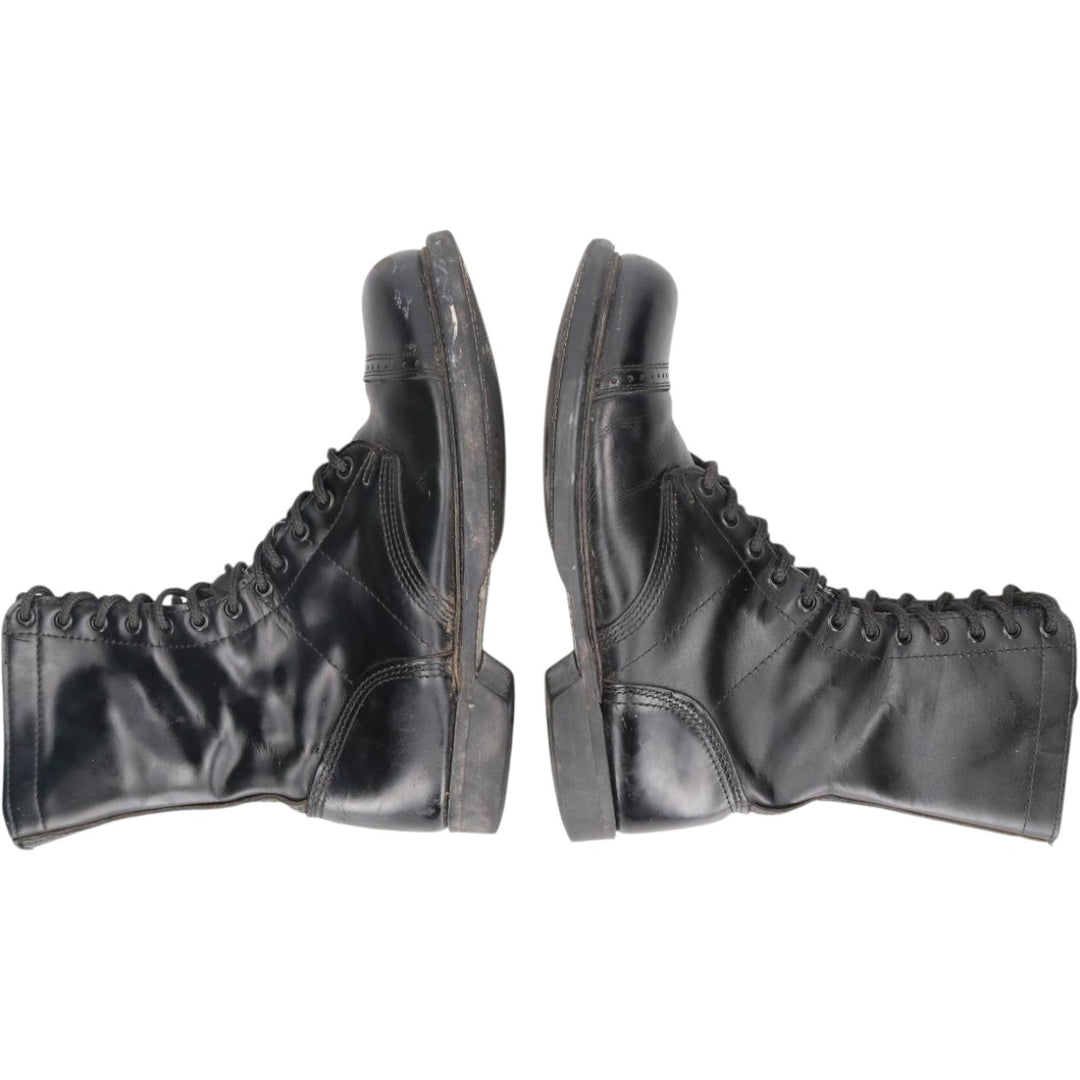 HH BRAND Straight Tip Lace-Up Boots, Made in USA, Size 10D (equivalent to men's 11"), Vintage /saa015277 Men's 28.0cm genuine leather black type Vintage Second Hand