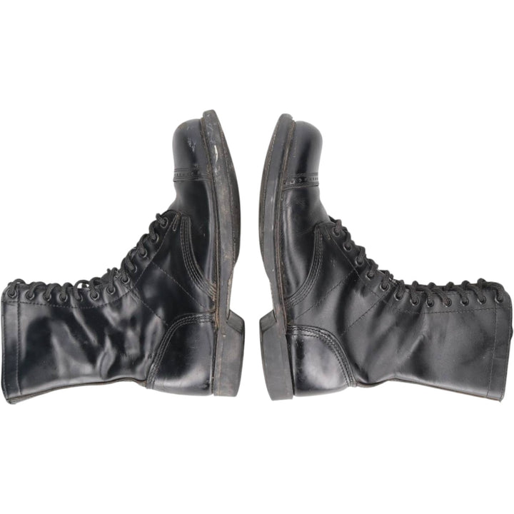 HH BRAND Straight Tip Lace-Up Boots, Made in USA, Size 10D (equivalent to men's 11"), Vintage /saa015277 Men's 28.0cm genuine leather black type Vintage Second Hand