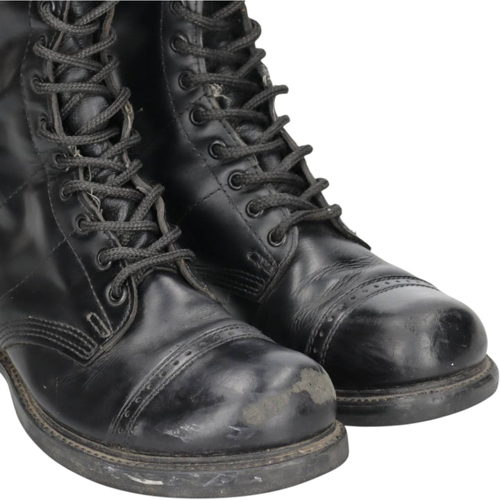HH BRAND Straight Tip Lace-Up Boots, Made in USA, Size 10D (equivalent to men's 11"), Vintage /saa015277 Men's 28.0cm genuine leather black type Vintage Second Hand