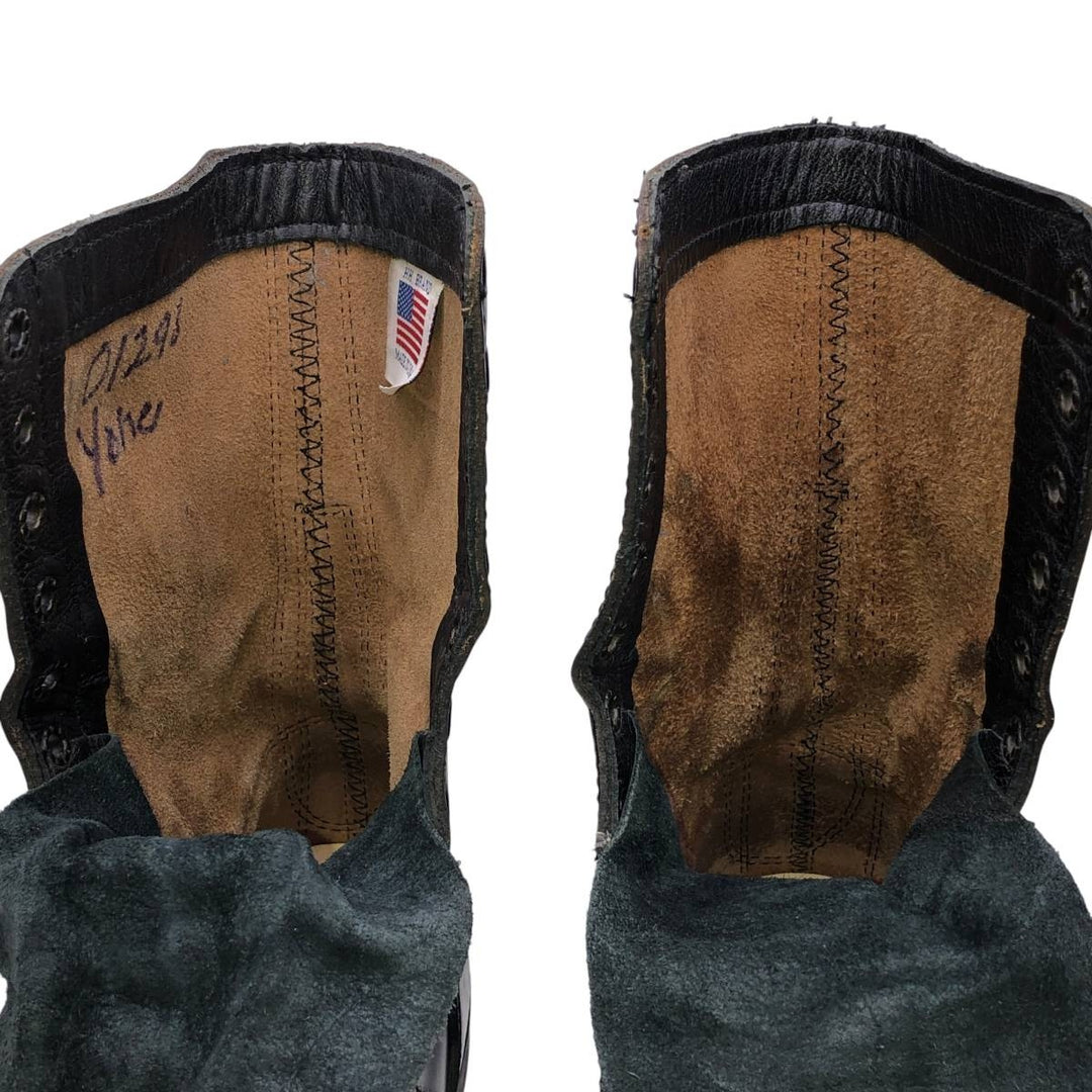 HH BRAND Straight Tip Lace-Up Boots, Made in USA, Size 10D (equivalent to men's 11"), Vintage /saa015277 Men's 28.0cm genuine leather black type Vintage Second Hand