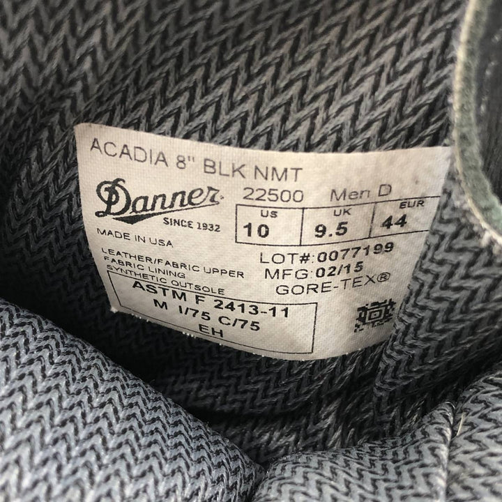 Danner Acadia 8 Gore-Tex Work Boots, Made in USA Men's 28.0cm genuine leather black type Vintage Second Hand