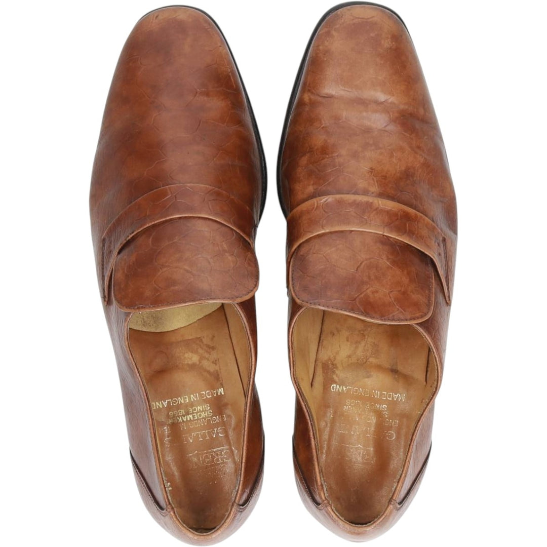 Grenson Gallants loafer shoes, made in England, size 9 1/2F Men's 28.0cm unclear brown type Vintage Second Hand