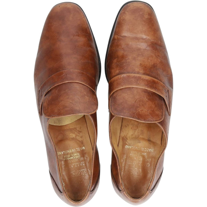 Grenson Gallants loafer shoes, made in England, size 9 1/2F Men's 28.0cm unclear brown type Vintage Second Hand