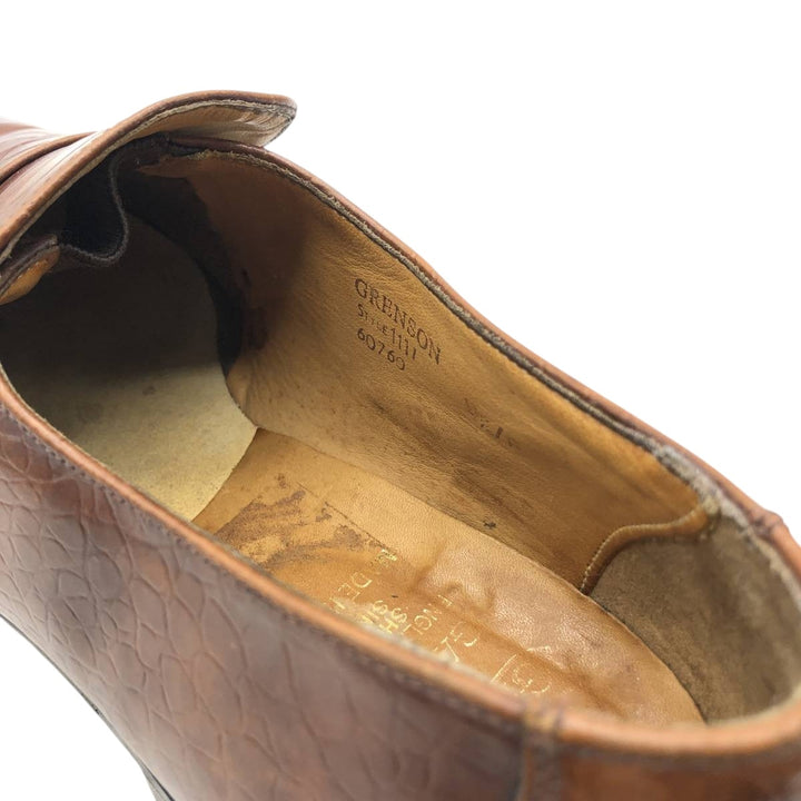 Grenson Gallants loafer shoes, made in England, size 9 1/2F Men's 28.0cm unclear brown type Vintage Second Hand