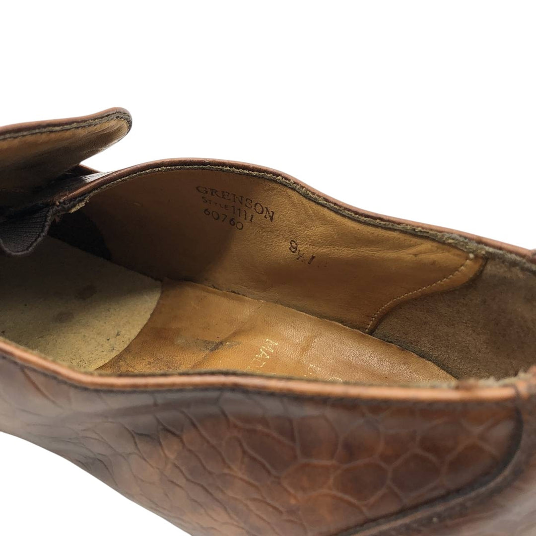 Grenson Gallants loafer shoes, made in England, size 9 1/2F Men's 28.0cm unclear brown type Vintage Second Hand